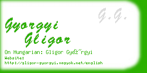 gyorgyi gligor business card